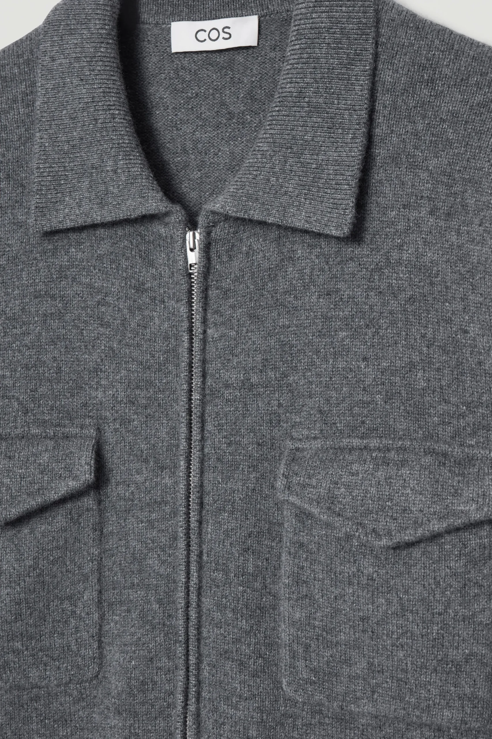 Herren COS Hemden | Pullover*HEMDJACKE AUS KASCHMIR MIT REISSVERSCHLUSS