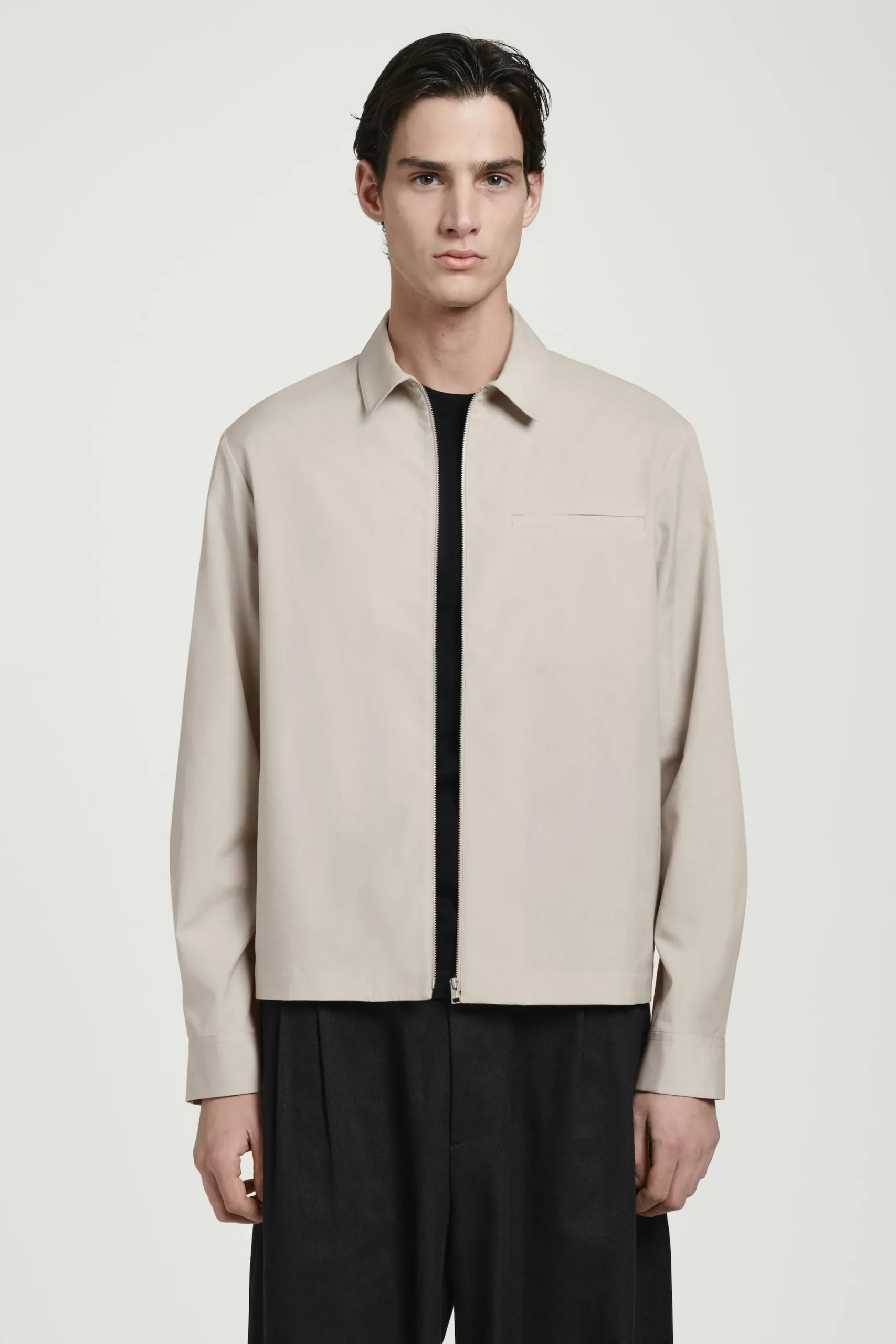 Herren COS Hemden | Mäntel & Jacken*HEMDJACKE AUS TWILL MIT REISSVERSCHLUSS
