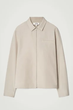 Herren COS Hemden | Mäntel & Jacken*HEMDJACKE AUS TWILL MIT REISSVERSCHLUSS