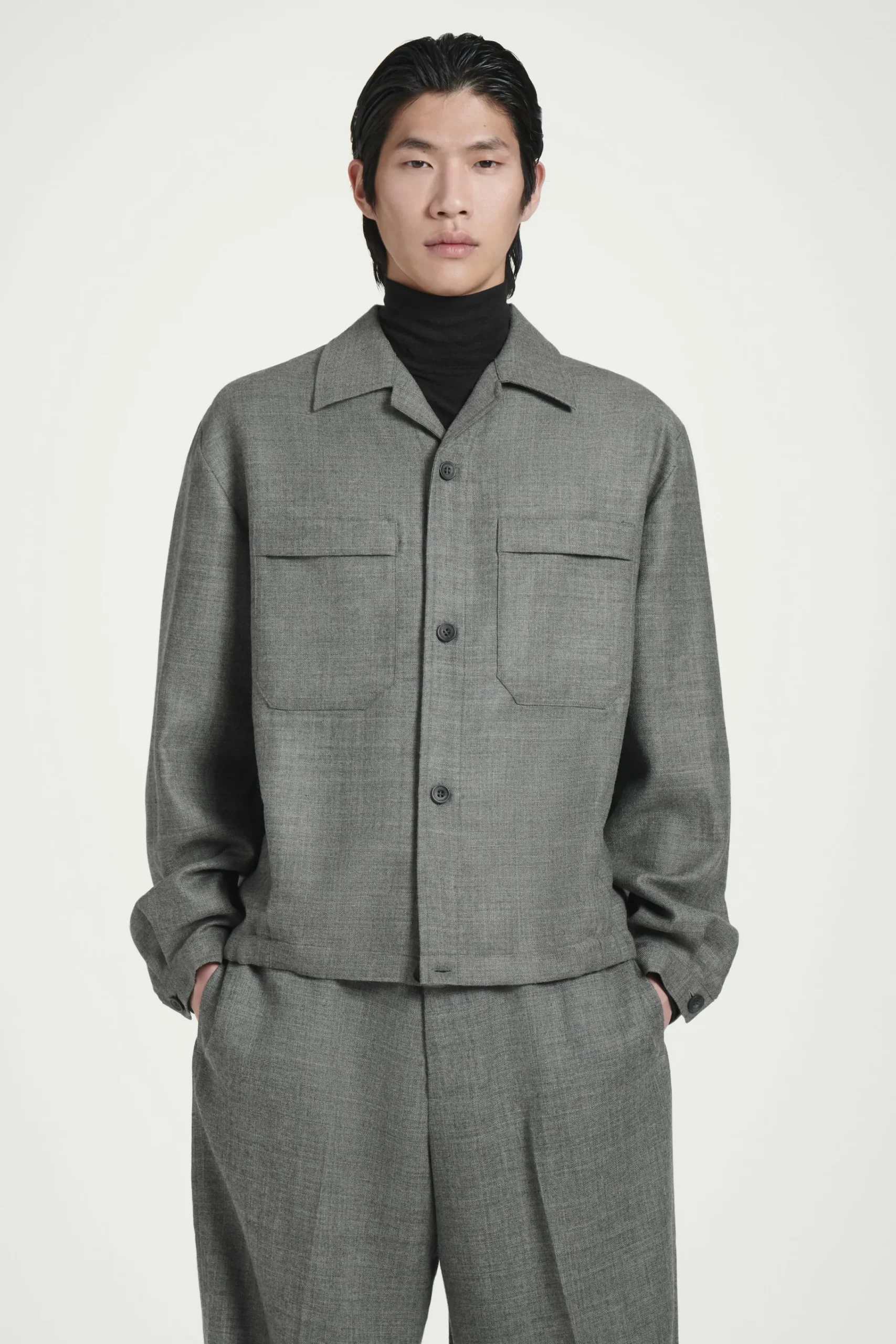 Herren COS Hemden | Mäntel & Jacken*HEMDJACKE AUS WOLLFLANELL