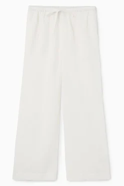 Damen COS Hosen*HOSE AUS LEINEN MIT WEITEM BEIN UND KORDELZUGBUND