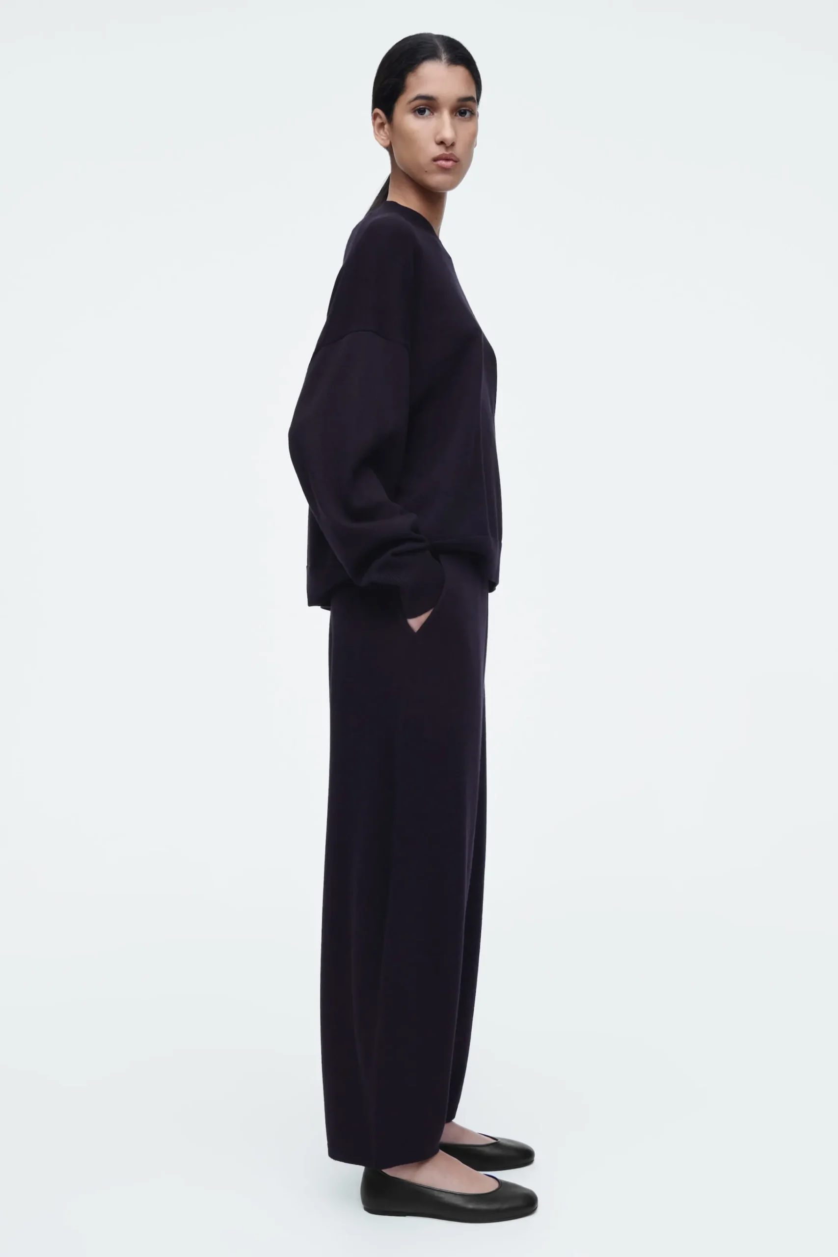 Damen COS Strickmode*HOSE AUS MERINOWOLLE MIT BARREL-BEIN