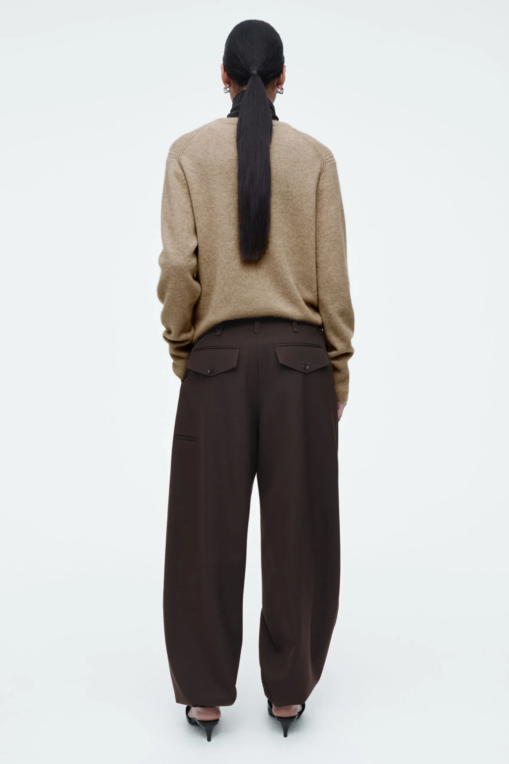 Damen COS Hosen*HOSE AUS TWILL MIT KORDELZUGBUND UND BARREL-BEIN