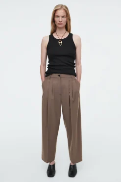 Damen COS Hosen*HOSE AUS WOLL-MIX MIT BARREL-BEIN UND FALTEN