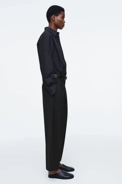 Damen COS Hosen*HOSE AUS WOLL-MIX MIT BARREL-BEIN UND FALTEN
