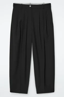 Damen COS Hosen*HOSE AUS WOLL-MIX MIT BARREL-BEIN UND FALTEN