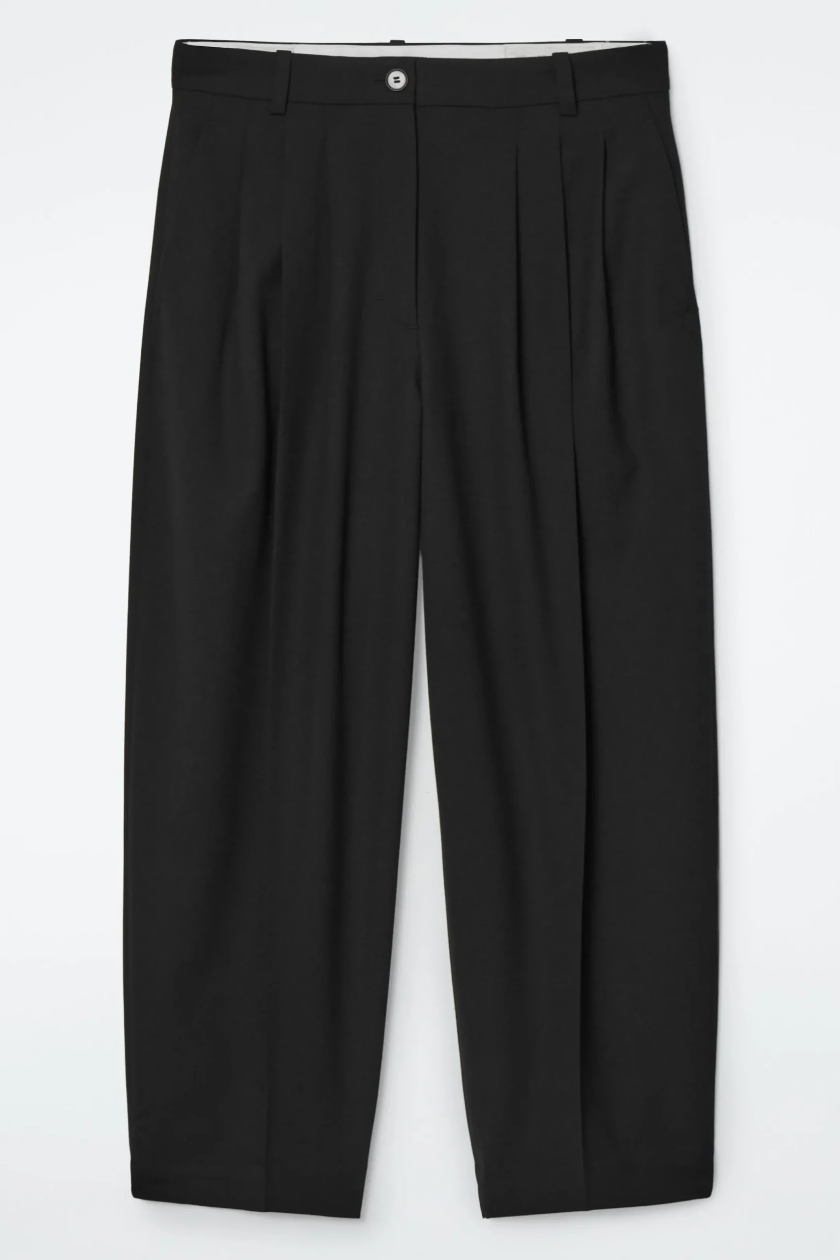Damen COS Hosen*HOSE AUS WOLL-MIX MIT BARREL-BEIN UND FALTEN