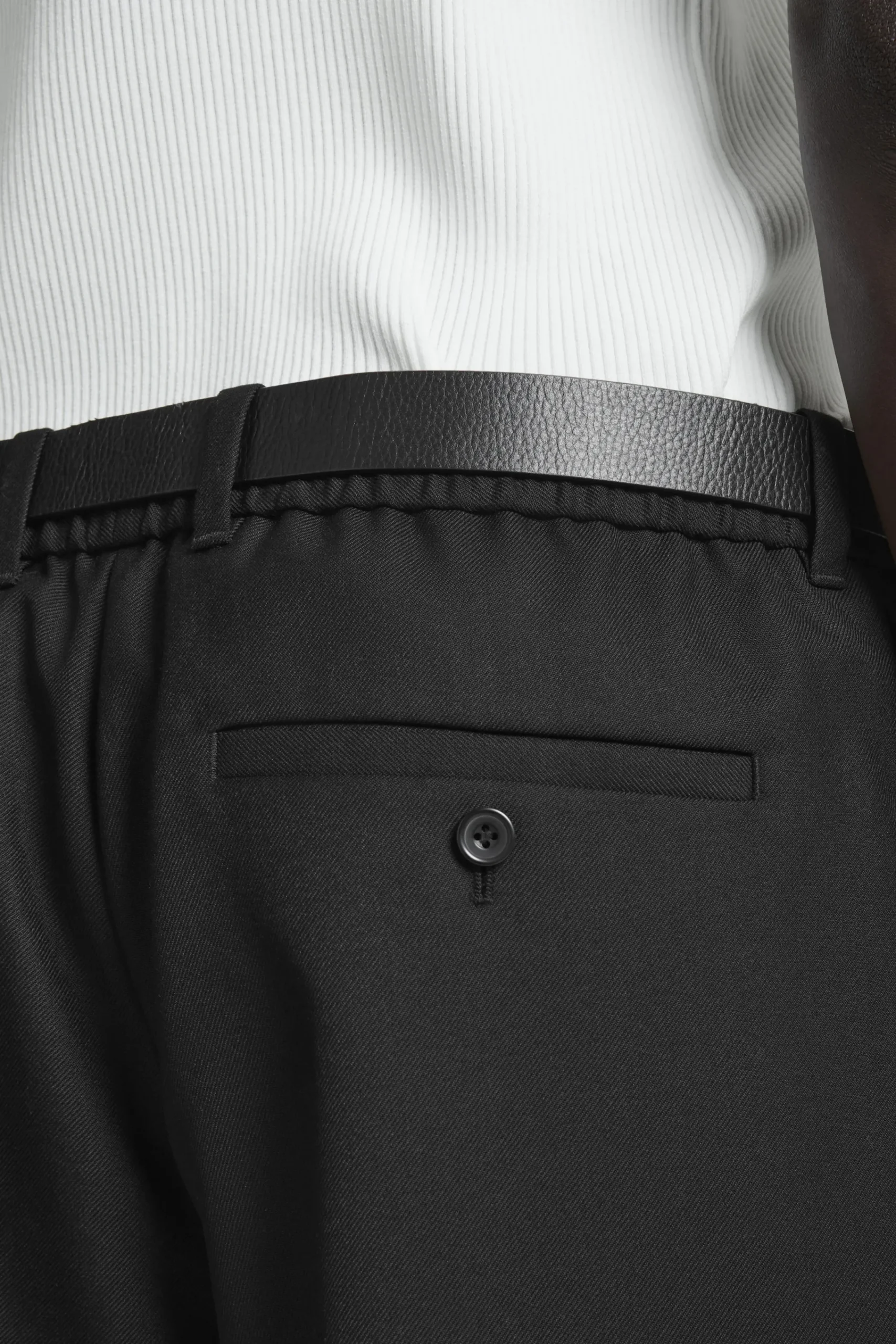 Herren COS Hosen*HOSE AUS WOLL-MIX MIT UMSCHLAG