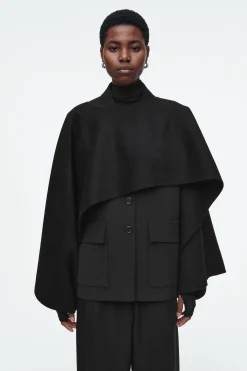Damen COS Hybridmodelle | Mäntel & Jacken*HYBRIDES CAPE AUS DOUBLEFACE-WOLLE