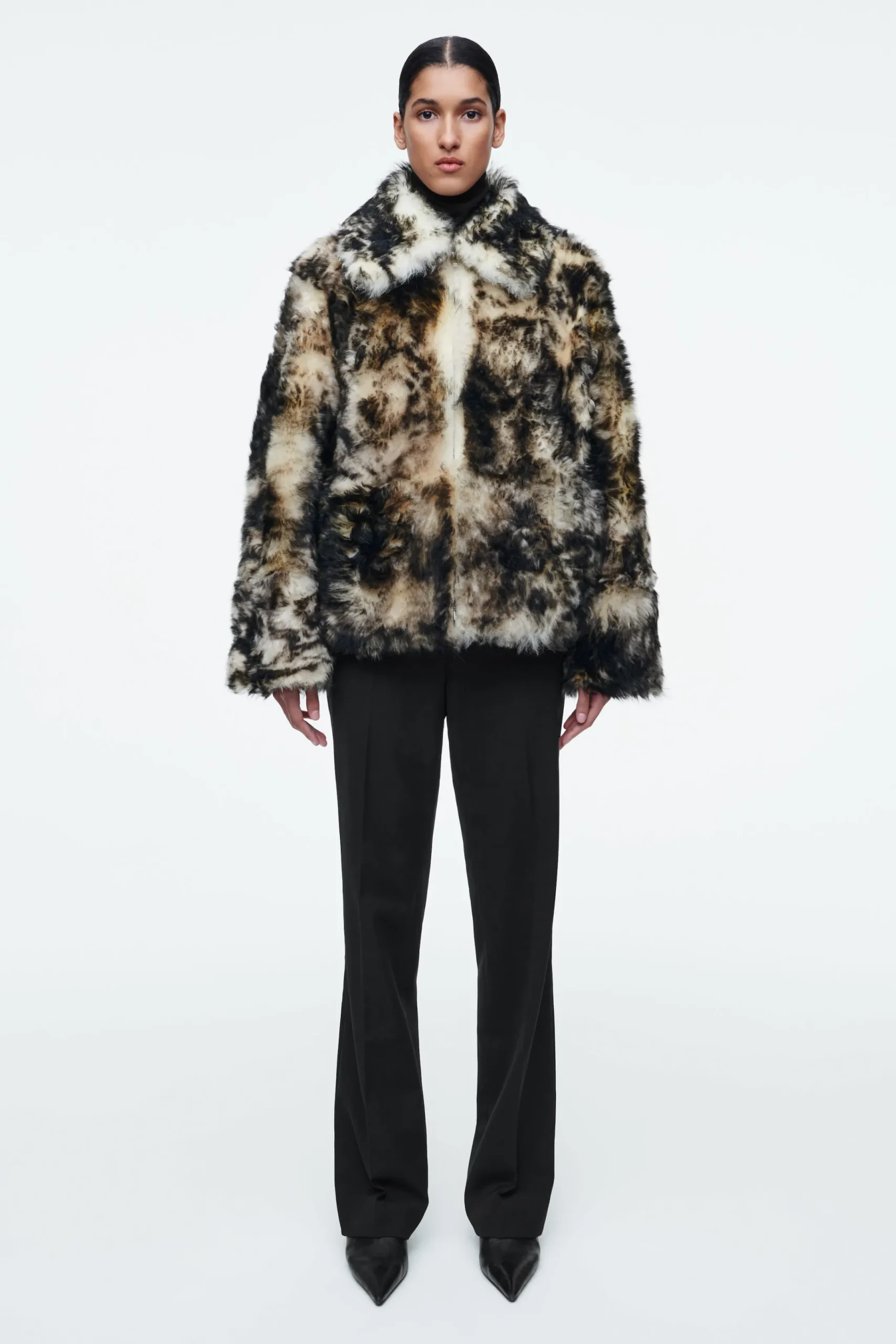 Damen COS Mäntel & Jacken*JACKE AUS SHEARLING MIT LEOPARDENMUSTER