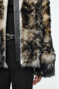 Damen COS Mäntel & Jacken*JACKE AUS SHEARLING MIT LEOPARDENMUSTER