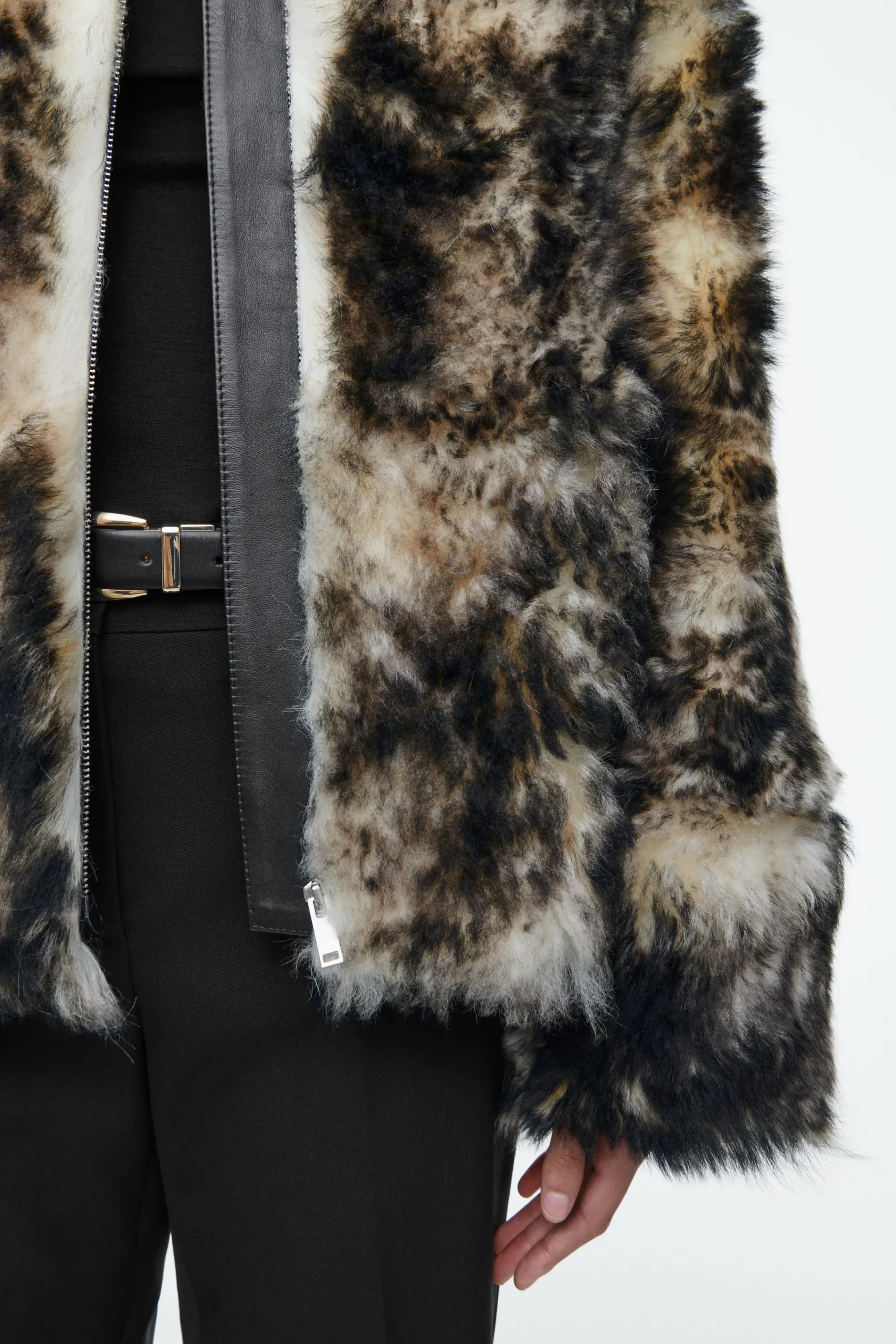 Damen COS Mäntel & Jacken*JACKE AUS SHEARLING MIT LEOPARDENMUSTER