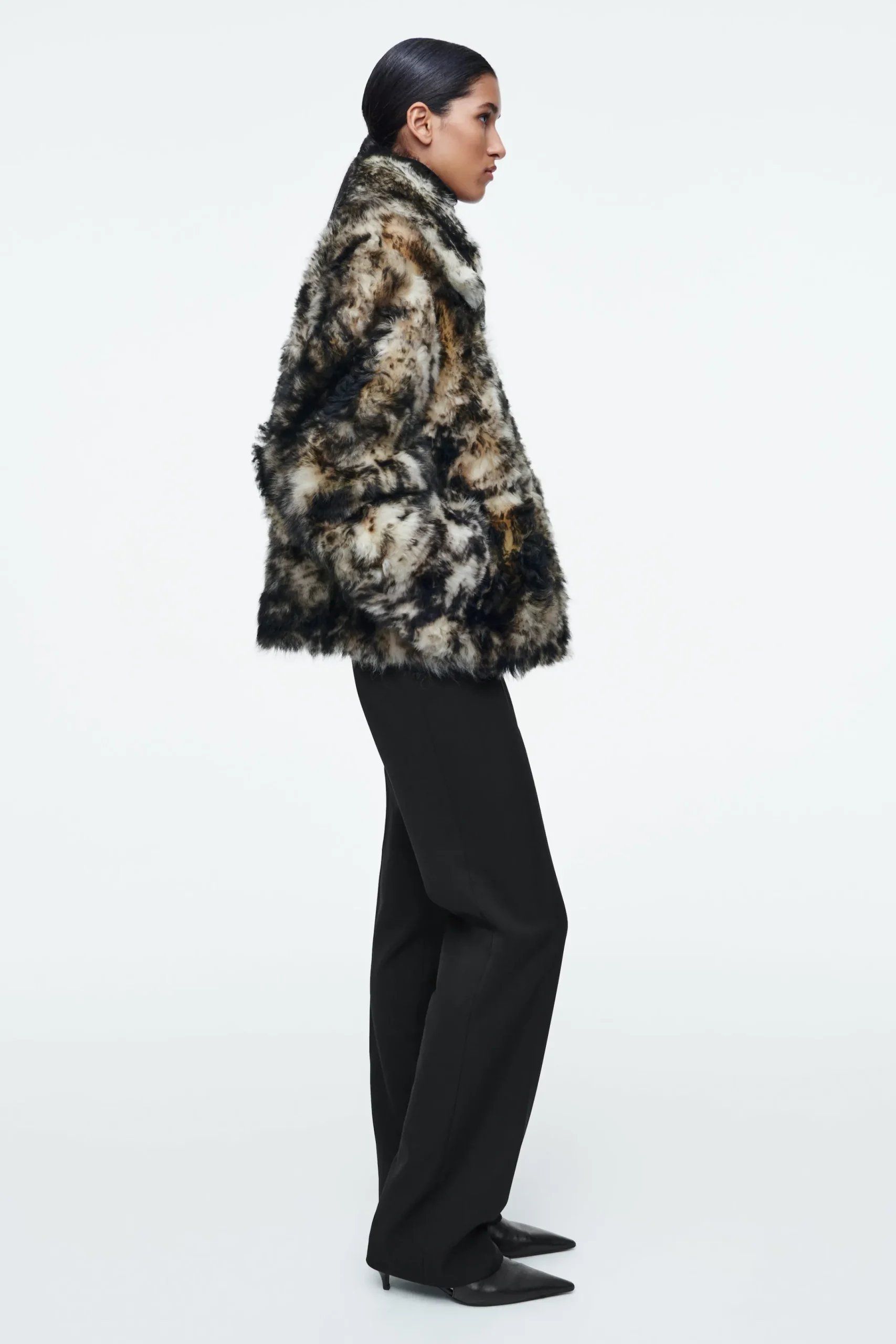 Damen COS Mäntel & Jacken*JACKE AUS SHEARLING MIT LEOPARDENMUSTER