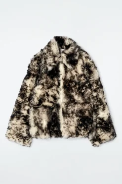 Damen COS Mäntel & Jacken*JACKE AUS SHEARLING MIT LEOPARDENMUSTER