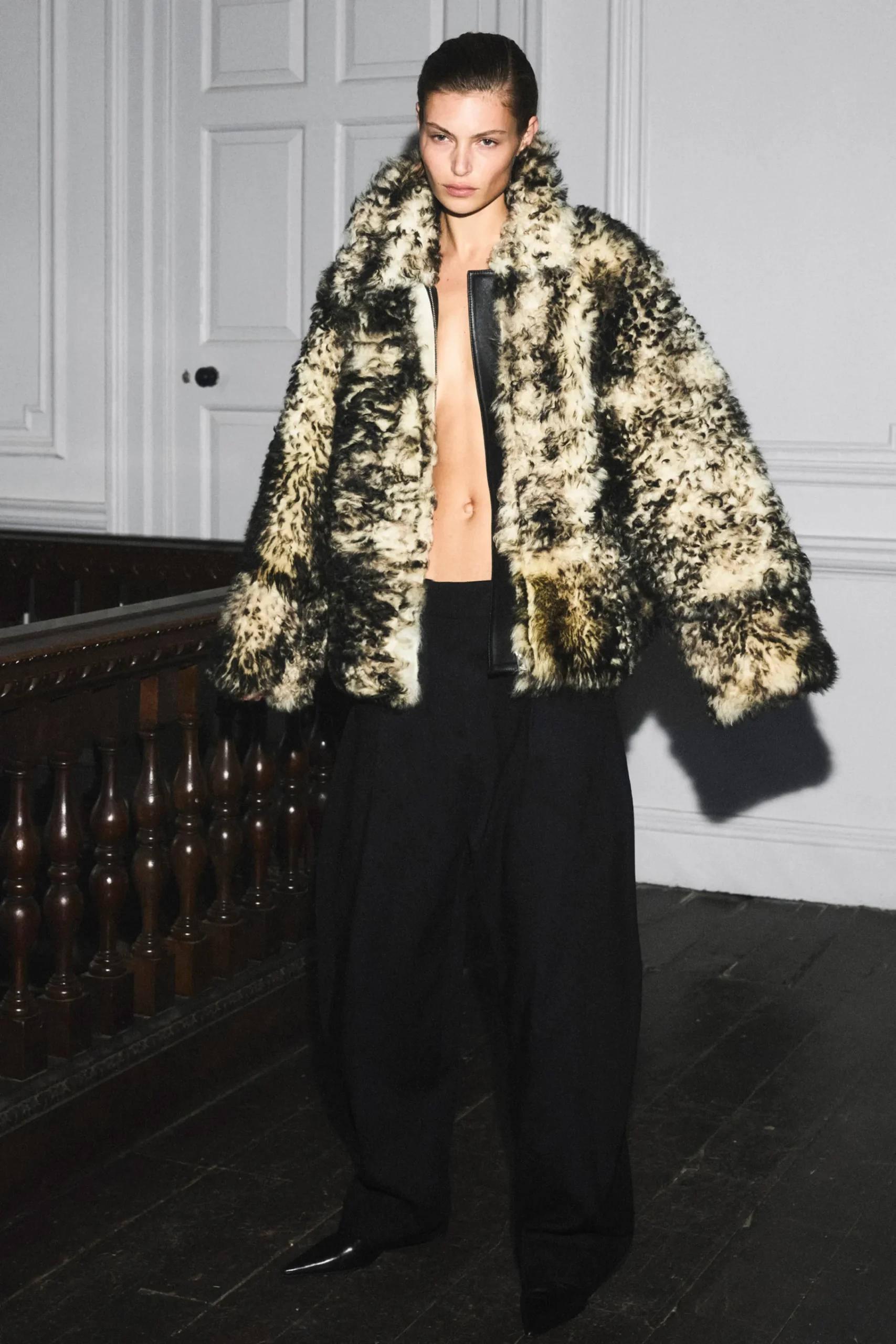 Damen COS Mäntel & Jacken*JACKE AUS SHEARLING MIT LEOPARDENMUSTER