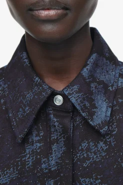Damen COS Kleider*JACQUARD-HEMDKLEID AUS DENIM