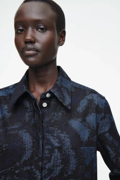 Damen COS Kleider*JACQUARD-HEMDKLEID AUS DENIM