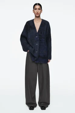Damen COS Strickmode*JACQUARD-STRICKJACKE AUS ALPAKA-MIX