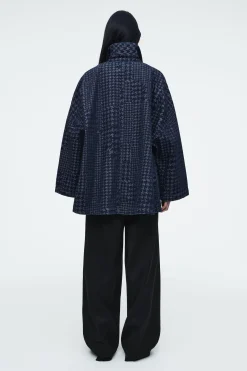 Damen COS Mäntel & Jacken*JEANSJACKE AUS JACQUARD MIT HAHNENTRITTMUSTER
