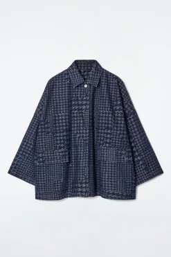 Damen COS Mäntel & Jacken*JEANSJACKE AUS JACQUARD MIT HAHNENTRITTMUSTER