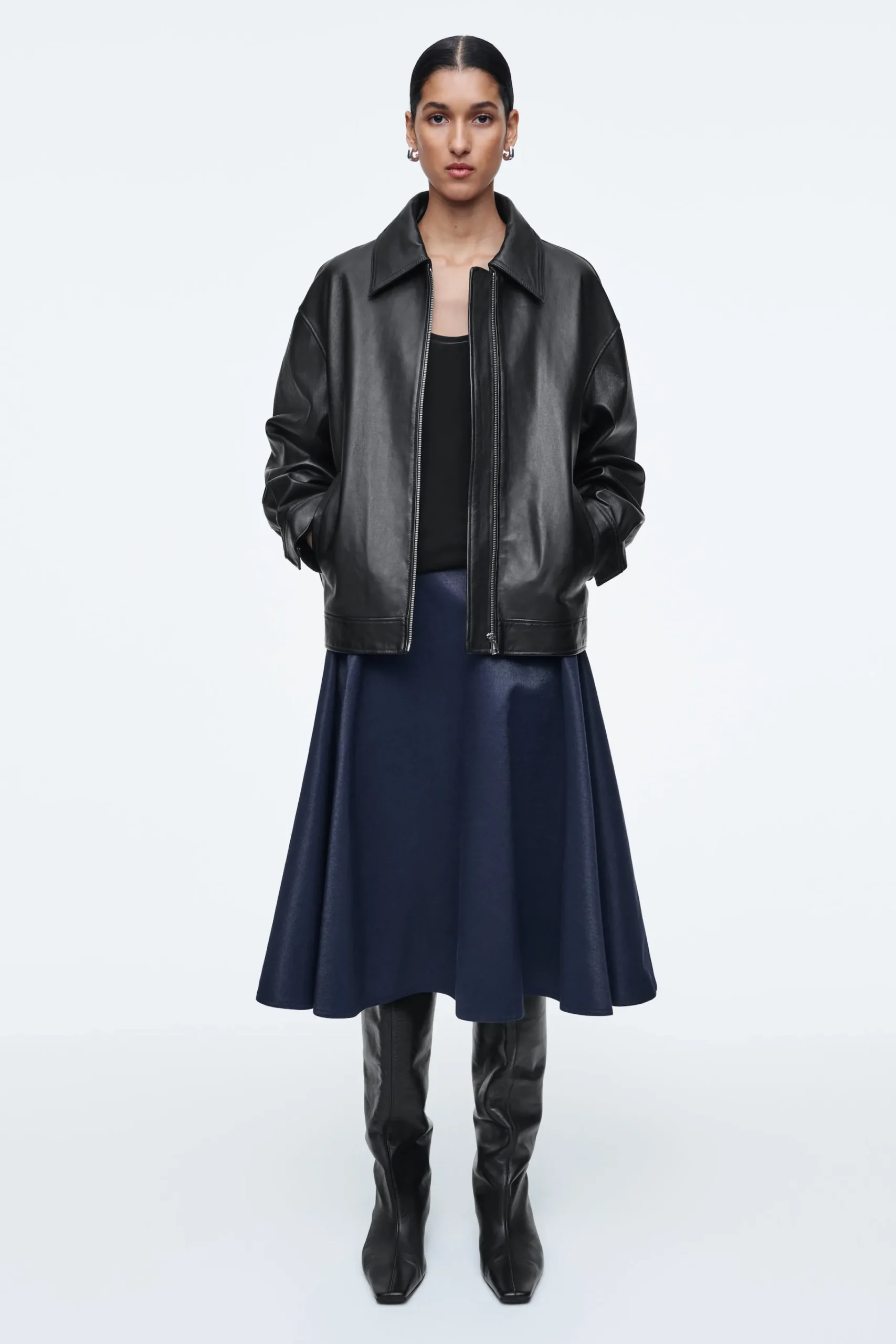 Damen COS Röcke*JEANSROCK IM WET-LOOK