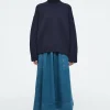 Damen COS Röcke*JEANSROCK IN MIDILÄNGE MIT ELASTISCHEM BUND