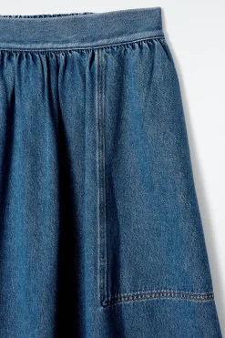 Damen COS Röcke*JEANSROCK IN MIDILÄNGE MIT ELASTISCHEM BUND