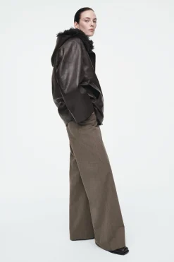 Damen COS Mäntel & Jacken*KAPUZENJACKE AUS NAPPALEDER MIT SHEARLING-FUTTER