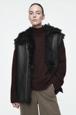 Damen COS Mäntel & Jacken*KAPUZENJACKE AUS NAPPALEDER MIT SHEARLING-FUTTER