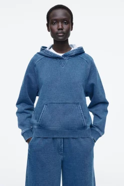 Damen COS Oberteile*KAPUZENPULLOVER AUS JERSEY IM DENIMLOOK
