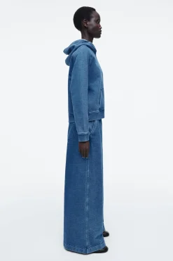 Damen COS Oberteile*KAPUZENPULLOVER AUS JERSEY IM DENIMLOOK