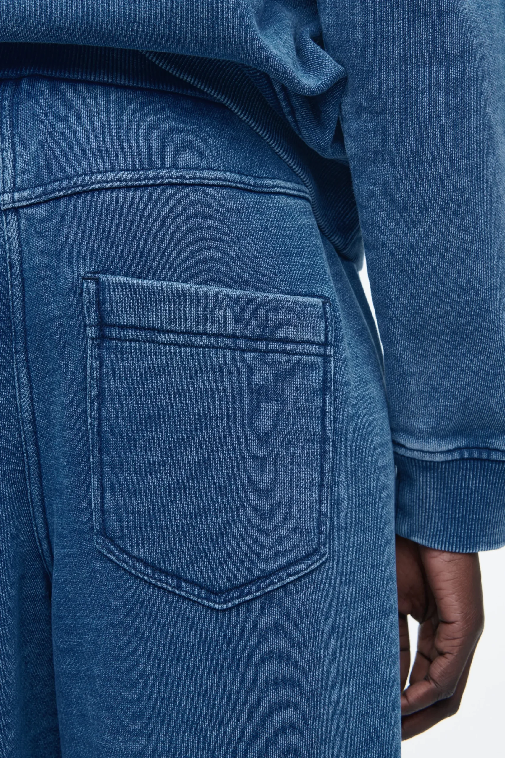 Damen COS Oberteile*KAPUZENPULLOVER AUS JERSEY IM DENIMLOOK