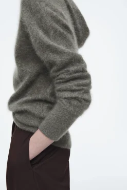 Damen COS Kaschmir | Strickmode*KAPUZENPULLOVER AUS REINEM GEBÜRSTETEM KASCHMIR