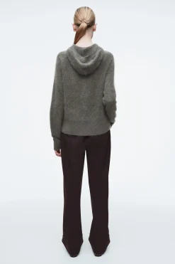 Damen COS Kaschmir | Strickmode*KAPUZENPULLOVER AUS REINEM GEBÜRSTETEM KASCHMIR
