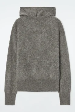 Damen COS Kaschmir | Strickmode*KAPUZENPULLOVER AUS REINEM GEBÜRSTETEM KASCHMIR