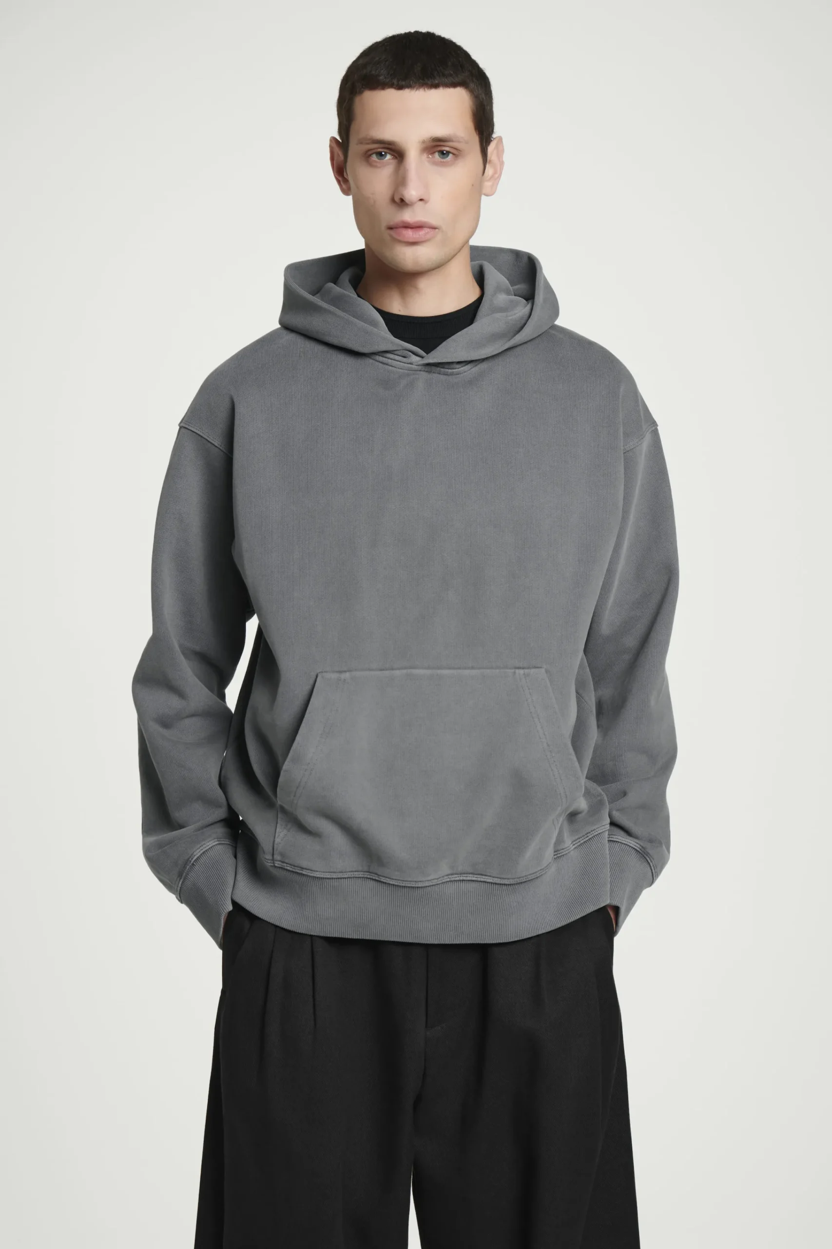 Herren COS Sweatshirts & Kapuzenpullover*KAPUZENPULLOVER AUS VORGEWASCHENEM BAUMWOLLJERSEY