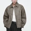 Damen COS Mäntel & Jacken*KARIERTE JACKE AUS GEFLOCHTENEM LEDER