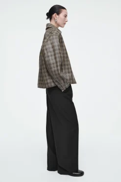 Damen COS Mäntel & Jacken*KARIERTE JACKE AUS GEFLOCHTENEM LEDER