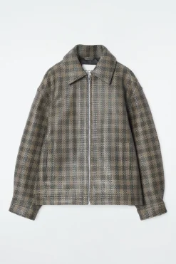 Damen COS Mäntel & Jacken*KARIERTE JACKE AUS GEFLOCHTENEM LEDER