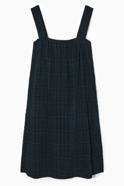 Damen COS Kleider*KARIERTES MINIKLEID AUS SEERSUCKER