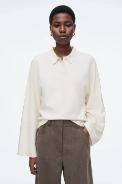 Damen COS Oberteile*KASTENFÖRMIGES POLOSHIRT MIT LANGEN ÄRMELN