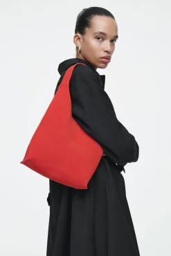 Damen COS Taschen*KLEINE SERIF TOTE BAG - VELOURSLEDER