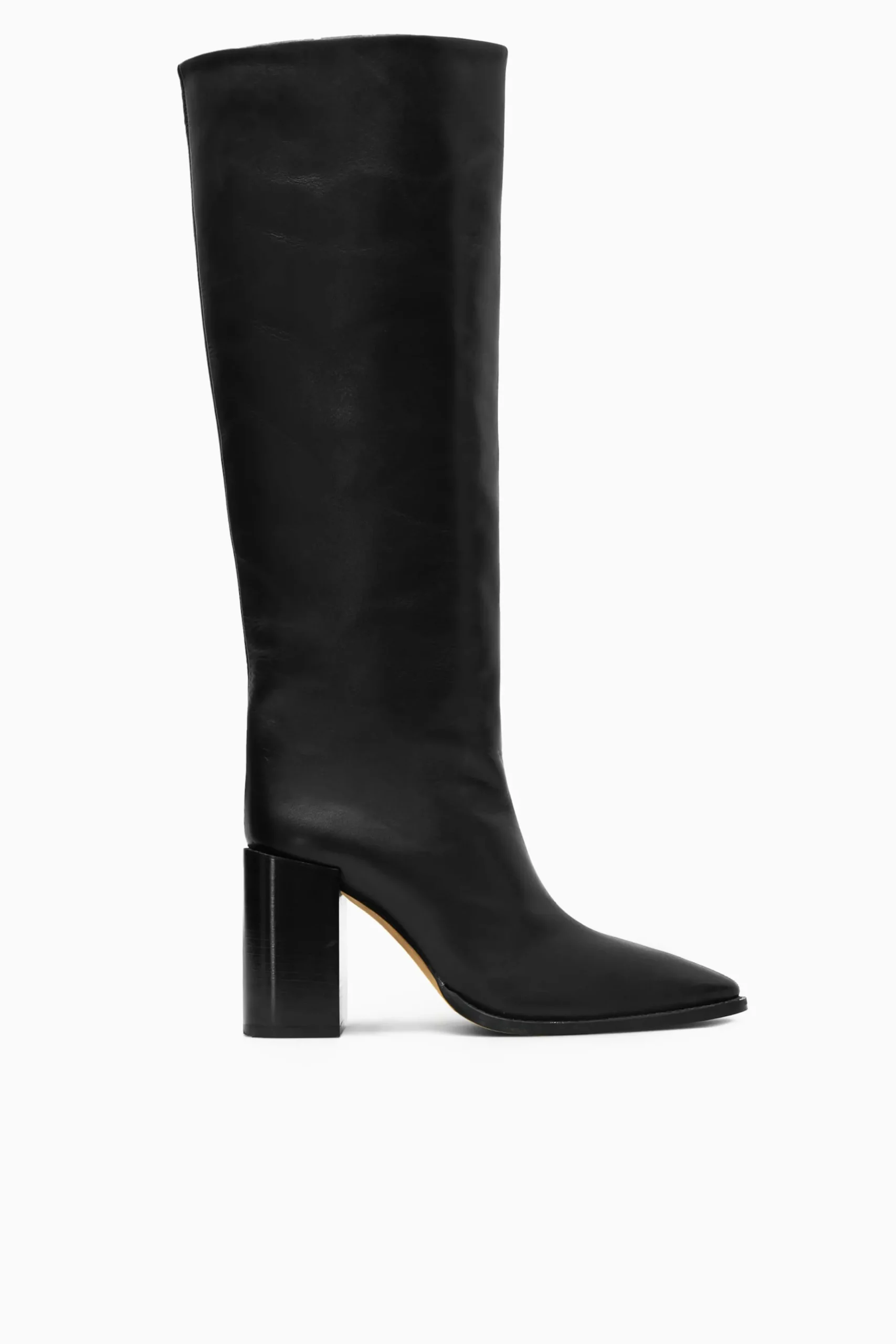Damen COS Accessoires Aus Leder | Schuhe*KNIEHOHE LEDERSTIEFEL MIT SPITZER ZEHENKAPPE