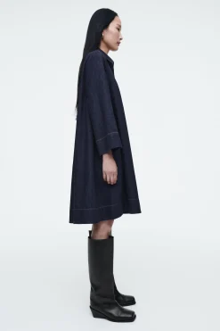 Damen COS Kleider*KURZES HEMDKLEID AUS DENIM IN A-LINIE