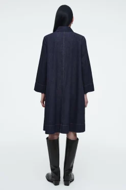 Damen COS Kleider*KURZES HEMDKLEID AUS DENIM IN A-LINIE