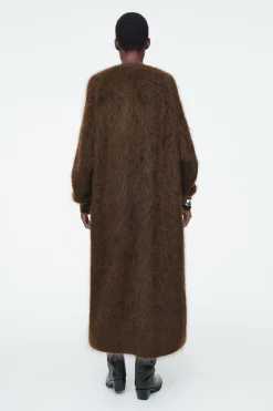 Damen COS Strickmode*LANGE STRUKTURIERTE STRICKJACKE AUS MOHAIR-MIX