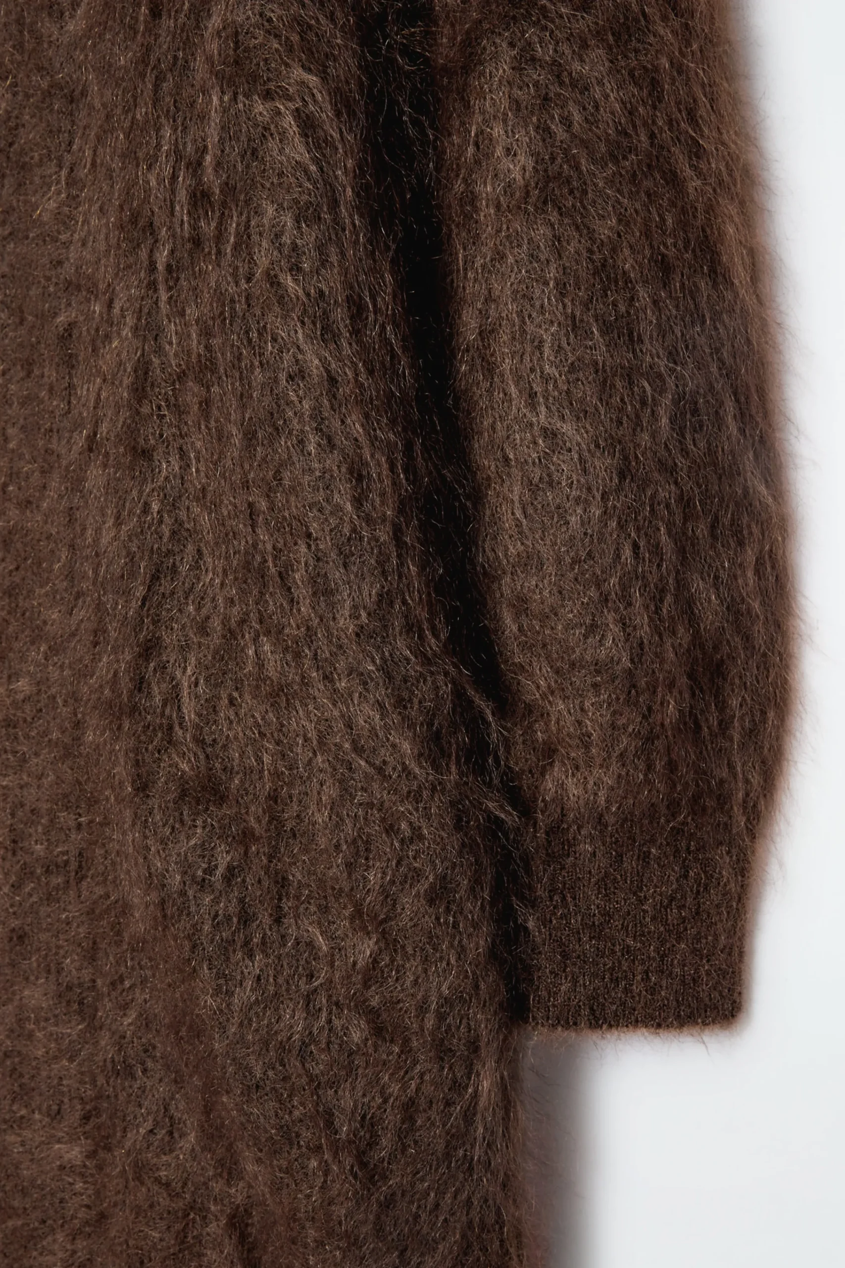 Damen COS Strickmode*LANGE STRUKTURIERTE STRICKJACKE AUS MOHAIR-MIX