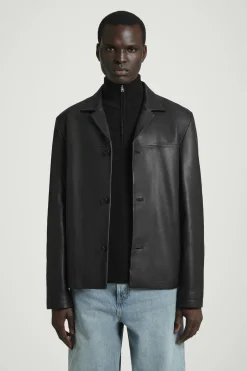 Herren COS Mäntel & Jacken*LEDERJACKE MIT REVERSKRAGEN