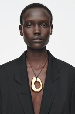 Damen COS Schmuck*LEDERKETTE MIT ANHÄNGER