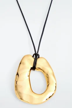 Damen COS Schmuck*LEDERKETTE MIT ANHÄNGER